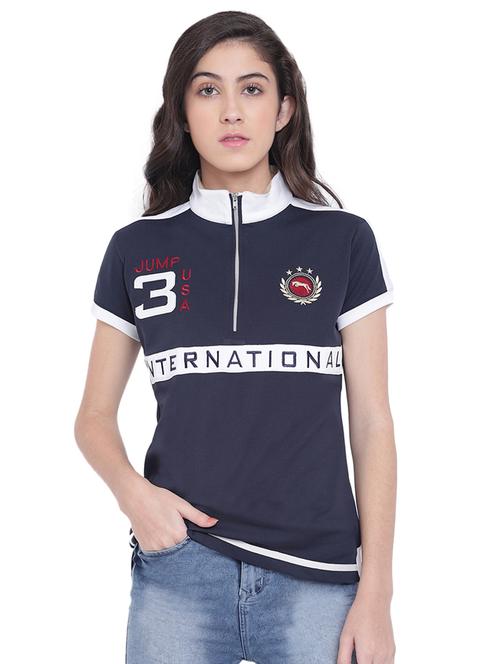 zip up turtle neck tee - 15871202 - Very Small Image - 1