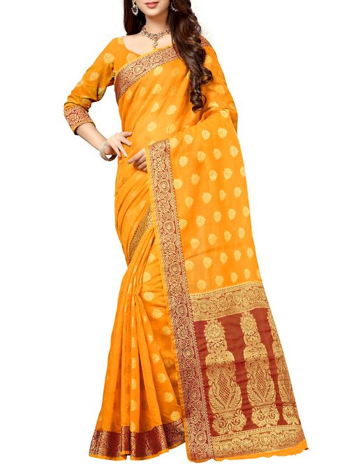 self design saree with blouse - 15871629 - Very Small Image - 1