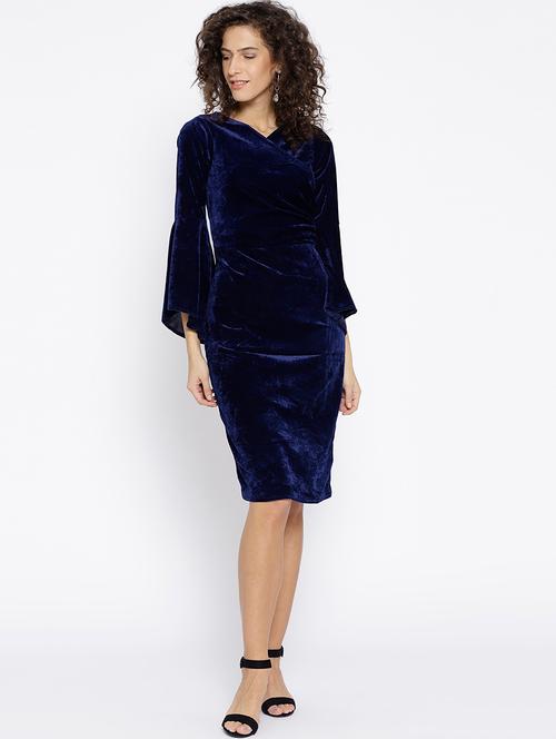 bell sleeved surplice sheath dress - 15872286 - Very Small Image - 1