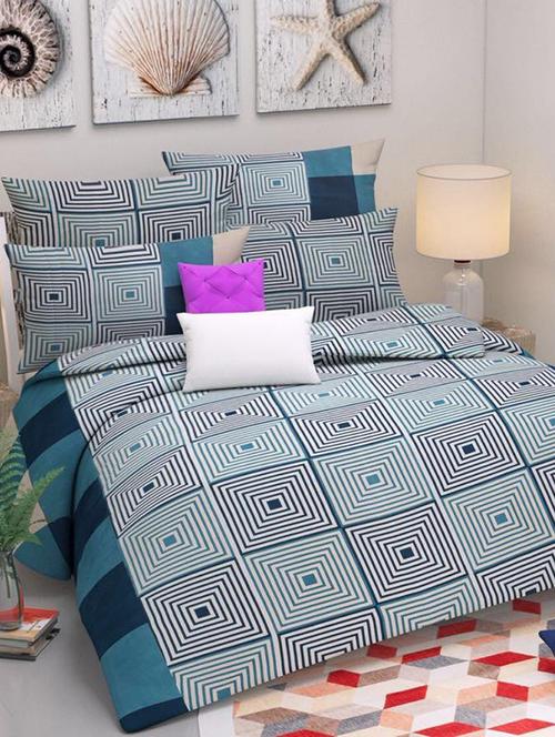 polycotton double bed sheet with 2 pillow covers - 15872577 - Very Small Image - 1