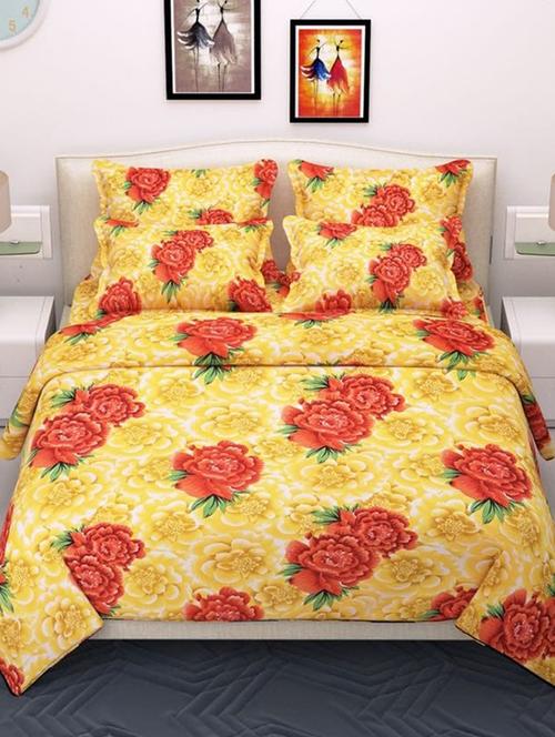 polycotton double bed sheet with 2 pillow covers - 15872611 - Very Small Image - 1