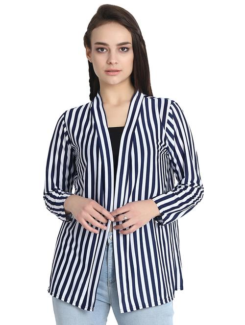 navy blue striped shrug - 15873495 - Very Small Image - 1