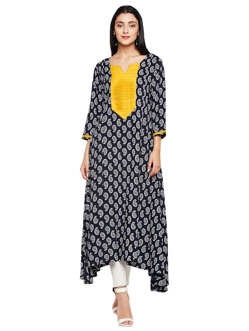 asymmetric printed kurta - 15873556 - Very Small Image - 1