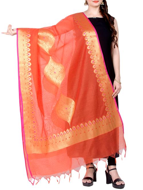 banarasi chanderi dupatta - 15873776 - Very Small Image - 1