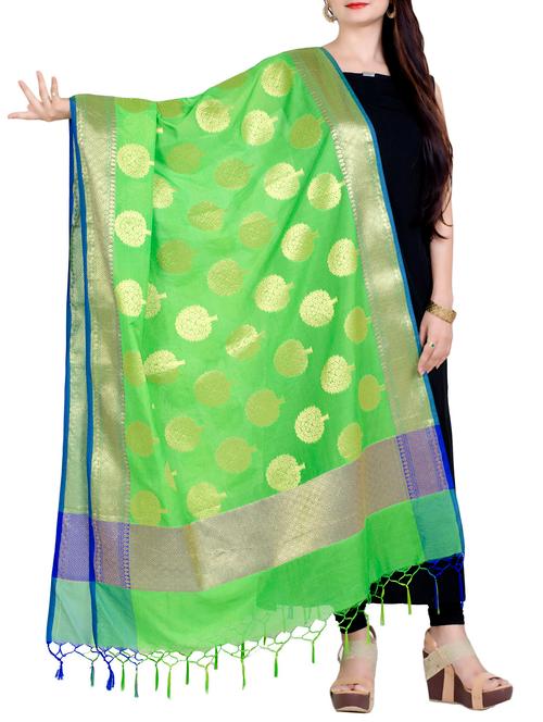 banarasi chanderi dupatta - 15873803 - Very Small Image - 1