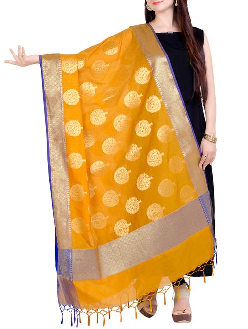 Banarasi chanderi dupatta - 15873804 - Very Small Image - 1