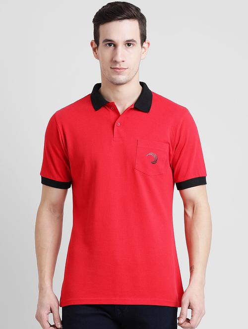 solid red pocket t-shirt - 15875009 - Very Small Image - 1