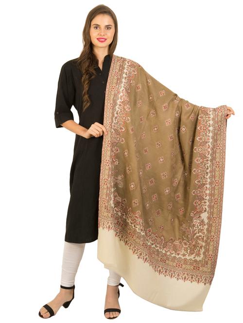 florals wool blend shawl - 15875051 - Very Small Image - 1