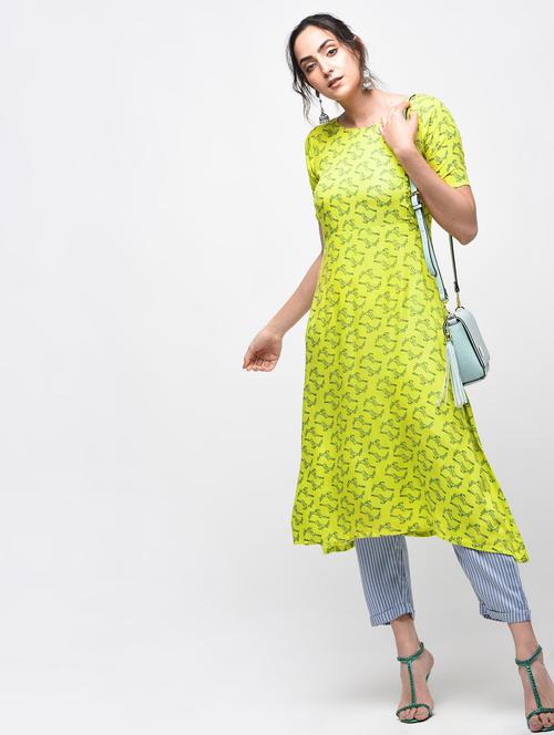 asymmetric printed kurta - 15875511 - Very Small Image - 1