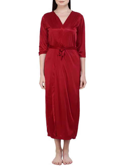 tie front sleepwear robe - 15875948 - Very Small Image - 1