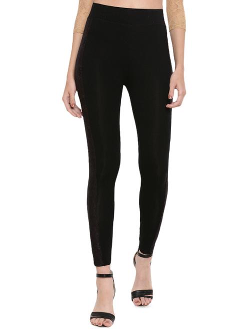 high waist lace detail jegging - 15877057 - Very Small Image - 1