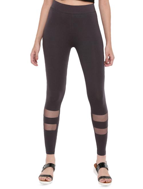 high waist sheer panel jegging - 15877067 - Very Small Image - 1