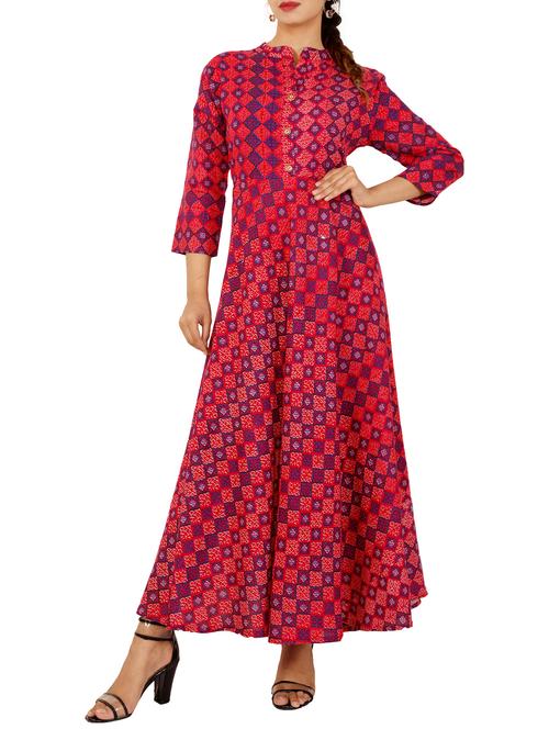 flared printed dress - 15877073 - Very Small Image - 1