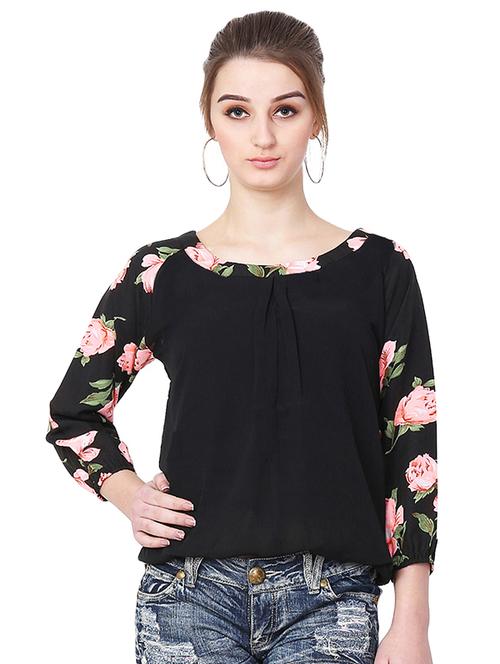 floral raglan sleeved top - 15877212 - Very Small Image - 1