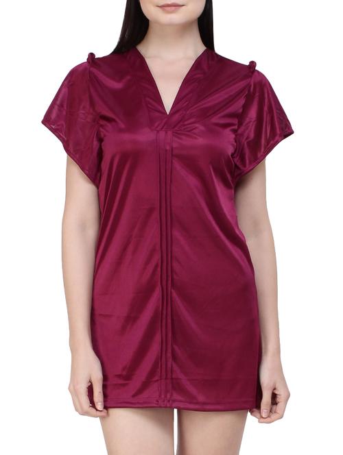 v-neck pintuck detail nighty - 15877417 - Very Small Image - 1