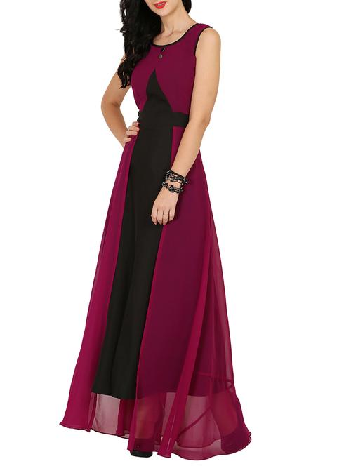 tie-back overlay maxi dress - 15877850 - Very Small Image - 1