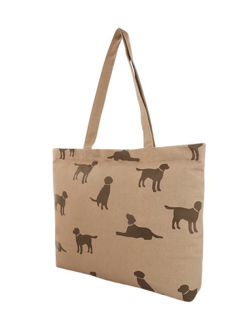 beige cotton messenger tote bag - 15878373 - Very Small Image - 1