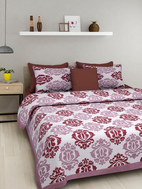 cotton double bedsheet with 2 pillow covers - 15878426 - Very Small Image - 1