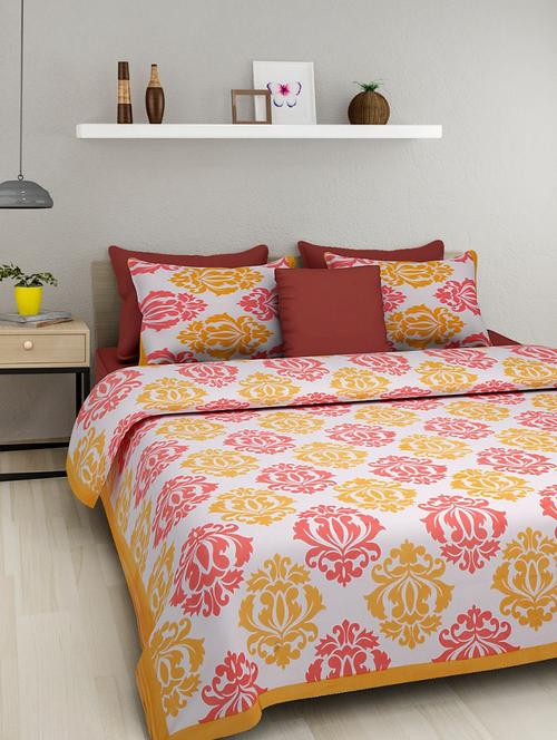 cotton double bedsheet with 2 pillow covers - 15878443 - Very Small Image - 1