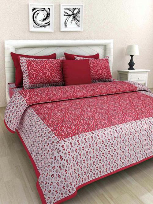 cotton double bedsheet with 2 pillow covers - 15878446 - Very Small Image - 1
