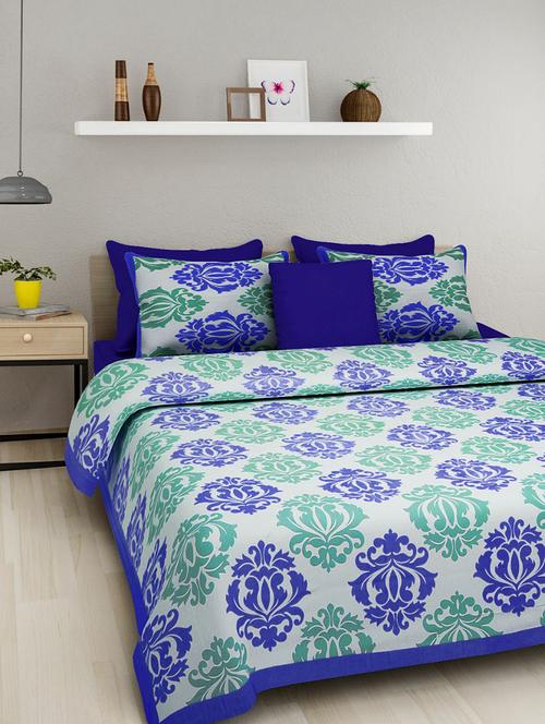 cotton double bedsheet with 2 pillow covers - 15878455 - Very Small Image - 1