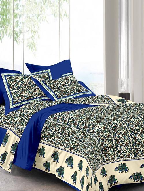 cotton double bedsheet with 2 pillow covers - 15878458 - Very Small Image - 1