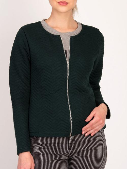 forest green chevron pattern jacket - 15878563 - Very Small Image - 1
