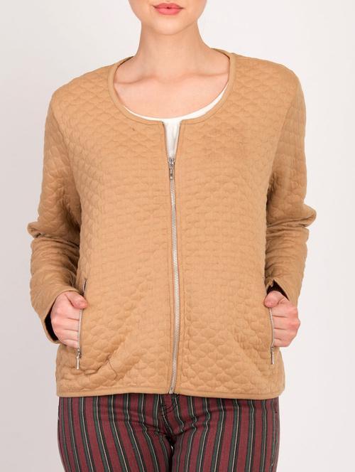 quilting detail softshell jacket - 15878570 - Very Small Image - 1
