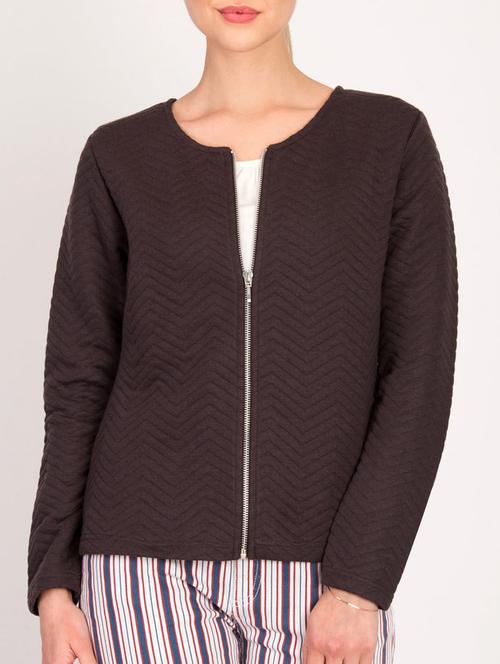 chevron pattern soft shell jacket - 15878572 - Very Small Image - 1