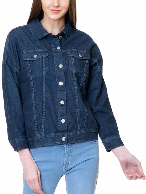 navy blue denim jacket - 15878605 - Very Small Image - 1