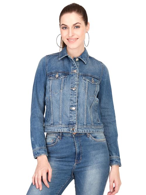 stone wash denim jacket - 15878615 - Very Small Image - 1