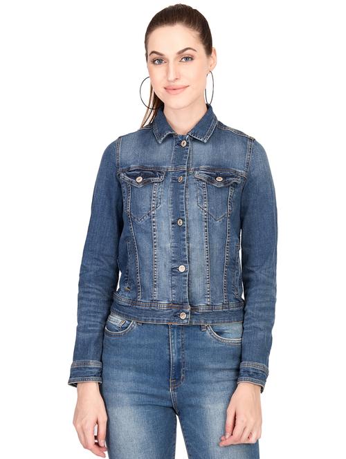 stone wash denim jacket - 15878627 - Very Small Image - 1