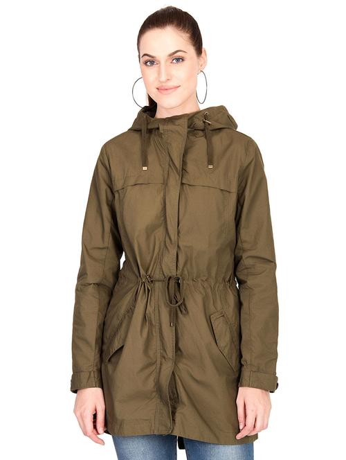 drawstring waist hooded jacket - 15878677 - Very Small Image - 1
