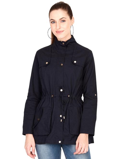 drawstring waist turtle neck jacket - 15878678 - Very Small Image - 1
