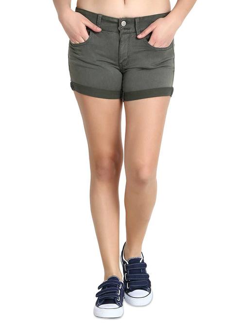 turn up hem button closure shorts - 15878712 - Very Small Image - 1