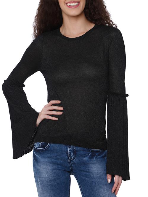 frill detail bell sleeved top - 15878964 - Very Small Image - 1