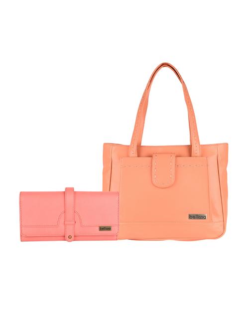 combo of leatherette (pu) regular handbag and wallet - 15879385 - Very Small Image - 1