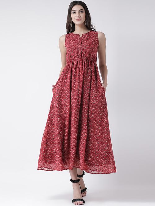 floral gather detail maxi dress - 15879478 - Very Small Image - 1