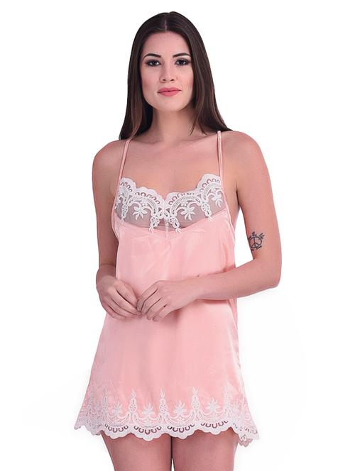 criss cross back embroidered babydoll - 15879491 - Very Small Image - 1