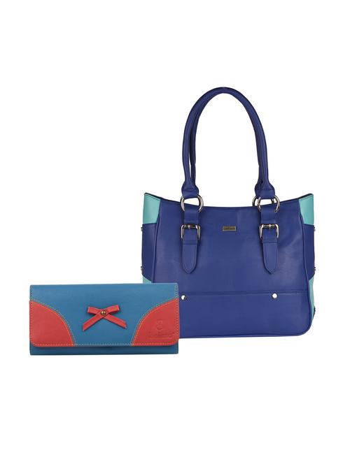 combo of leatherette (pu) regular handbag and wallet - 15880257 - Very Small Image - 1