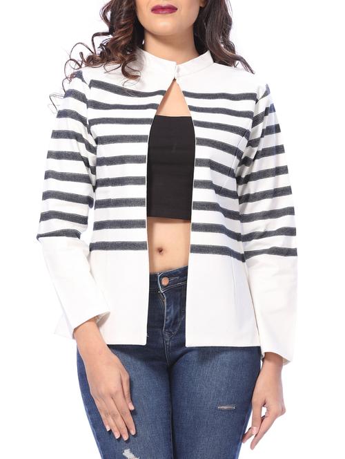 open front striped jacket - 15880273 - Very Small Image - 1