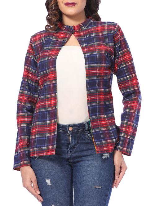open front mandarin collar jacket - 15880275 - Very Small Image - 1