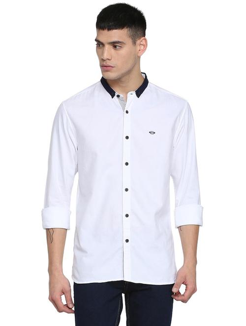 white solid casual shirt - 15880725 - Very Small Image - 1