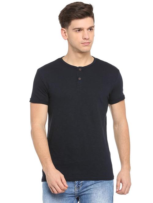 navy blue cotton tshirt - 15880980 - Very Small Image - 1