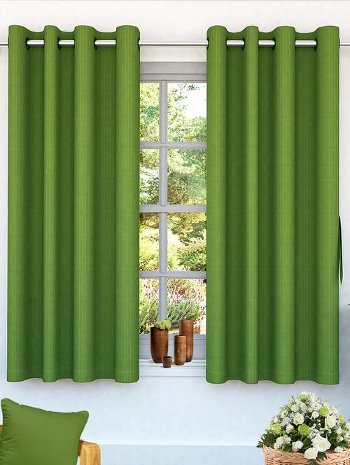 story@home green solid 2 pc window curtains - 15881749 - Very Small Image - 1