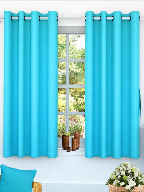 story@home turqouise solid 2 pc window curtains - 15881751 - Very Small Image - 1