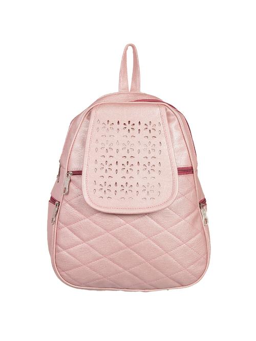 pink leatherette (pu) regular backpack - 15881812 - Very Small Image - 1