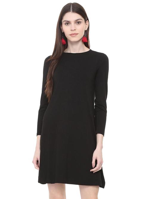 a-line round neck dress - 15882277 - Very Small Image - 1