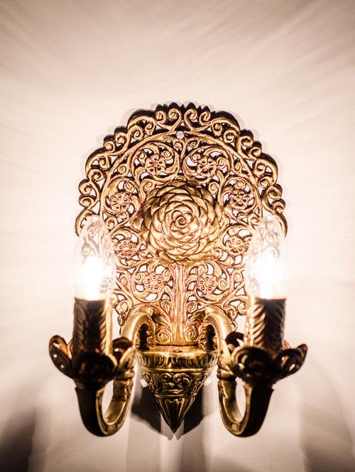 ornate 2 light shield wall sconce - 15882721 - Very Small Image - 1