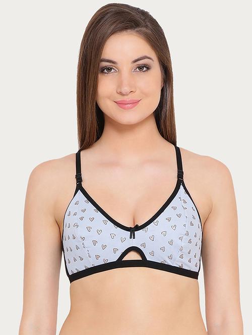 cutout detail heart print bra - 15883379 - Very Small Image - 1